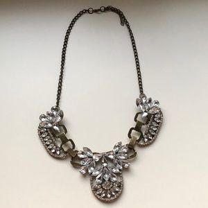 Jeweled Crystal Cluster Necklace